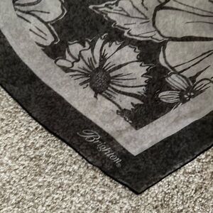 Brighton Black and Gray Floral Scarf